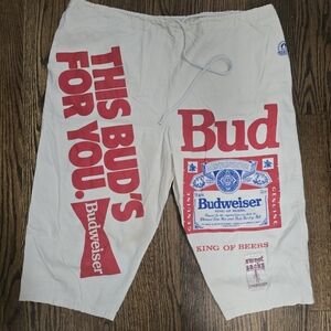 Vtg Budweiser Drawstring Sweet Sacks Linebacker Shorts 1991